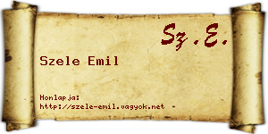 Szele Emil névjegykártya