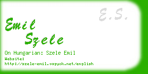 emil szele business card